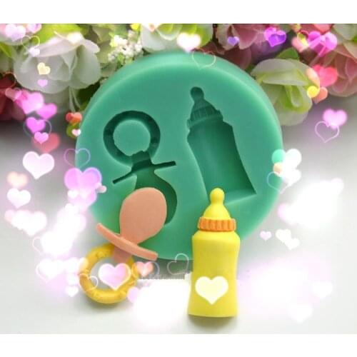 Baby Bottles Silicone Mold For Fondant Chocolate Epoxy Sugarcraft Mould Pastry Cupcake Decorating Kitchen Accessories
