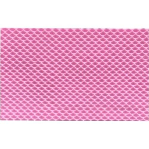 Fish Tail Scales Silicone Mold Cake Border Decoration Tool Lace Mat Fondant Mold DIY Clay Embosser Chocolate Mold Baking