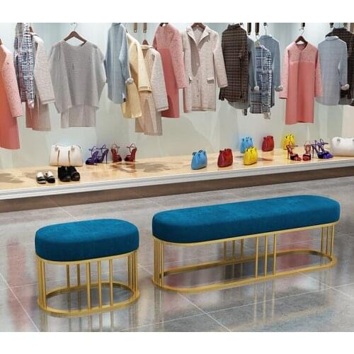 Nordic wind simple modern chair clothing store rest shoes creative combination stool