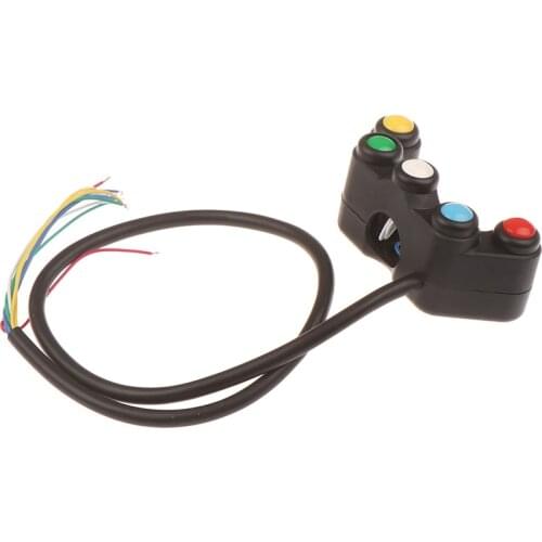 Universal 5-Button Array Motorcycle Switches Race Fishing Motorcross 22mm Send Switches Assembly Handle Bar Switch