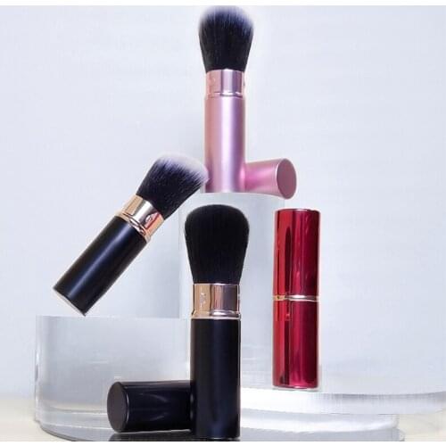 Retractable Foundation Makeup Brush Portable Loose Powder Blush Blending Brush Face Kabuki Brush Cosmetic Make up Tool Maquiagem