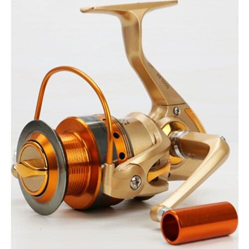 Yumoshi Spinning Fishing Reel Metal Spool HF 500-9000Series spinning reel Fishing Reels spinning Wheel 10BB 5.5:1 molenete pesca