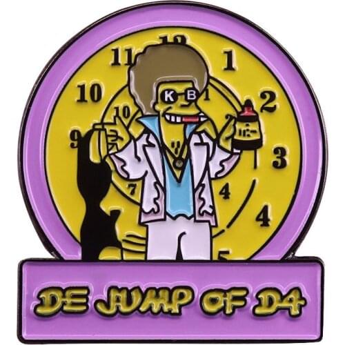 Funny Anime Cartoon Enamel Pins Cute Simpsons Clock Brooches Fashion Metal Pin Badge Backpack Accessories Jewelry 2021