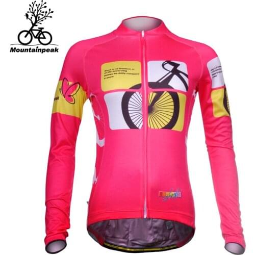 Mountainpeak Cycling Jerseys for Women Long Sleeve Mountain Bike Riding Jacket Leisurely Maillot Ciclismo Bike Jersey