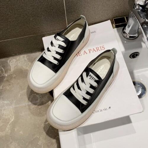 Trainers Women Sport Shoes Womens Summer Suit Leather Casual Shoes Sneakers Womens Wedge 2021 Flat Bottom Boot Woman Flats