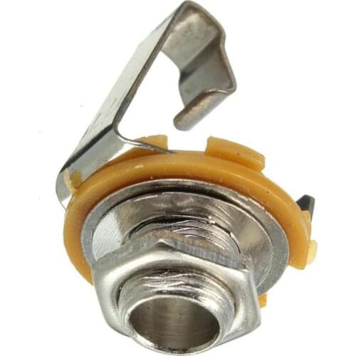 10Pcs Electric guitar audio socket Guitar / Bass Effect Guitar Input 6.35 Socket Mono Socket Accessories Plug Audio Power