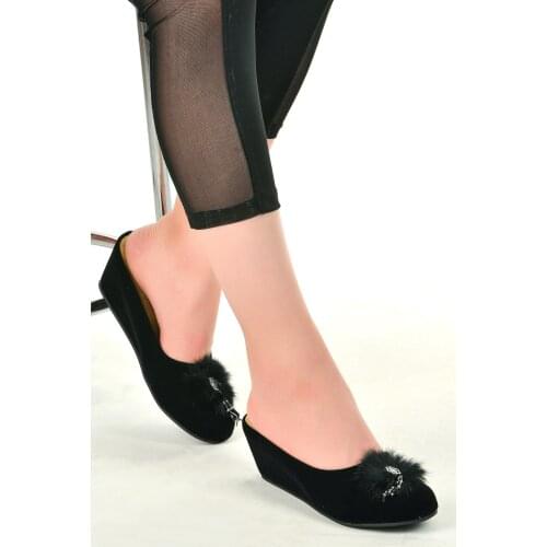 Ayakland Chr 310 Female Shaggy Wedges Winter House Slipper Womens slippers Woman Slippers