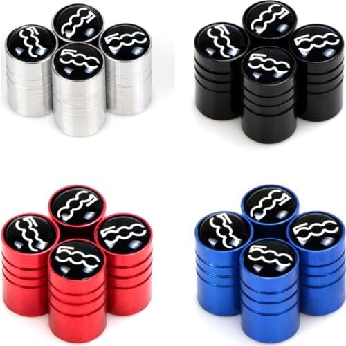 4Pcs Wheel Tire Covered Car Truck universal Tube Tyre cover Bicycle Dustproof Valve Cap for Fiat 500 Auto Accessories