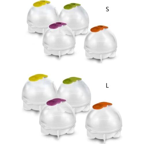 50LB 4 Pack Ice Ball Molds Silicone Sphere Ice Molds Large Ice Cube Trays for Whiskey Cocktails Food Grade BPA Free