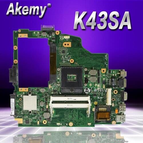 Akemy K43SA Laptop motherboard For Asus K43S A43S X43SA A43SA K43 Test original mainboard