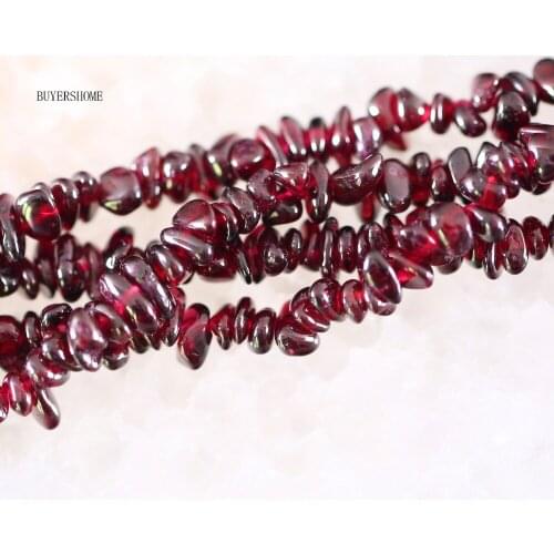 Free Shipping Natural Stone 5x8MM Red Garnet Chip Loose Beads For Making Jewelry String 35" S051