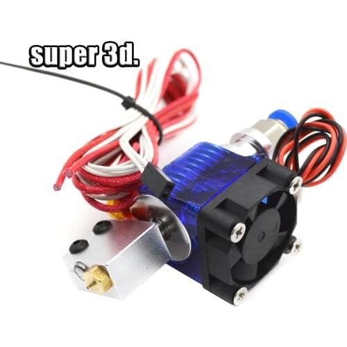 3D Printer All metal Volcano J-head Hotend Remote Bowden Extruder 12/24V with Cooling Fan for 1.75mm 0.6mm 0.8mm Nozzle Diameter