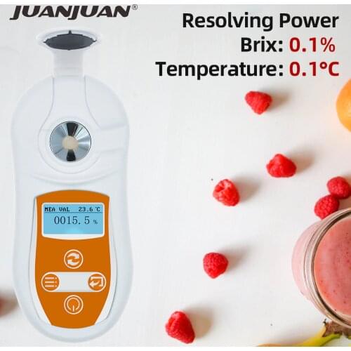 Digital Brix Refractometer Refractive Sugar In Wine Concentration Brix Tester Fluid Concentration Measuring Instrument 40% off