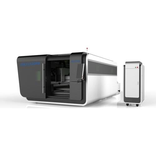 Jinan AccTek fiber carver cnc protective cover machine AKJ1530F with smart control system