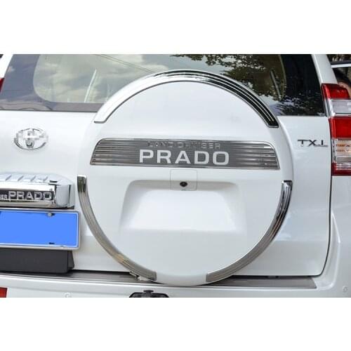Rear Back Spare Tire Cover Trim Decoration Strip for prado