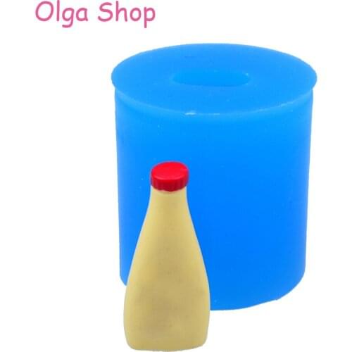 FYL376 28.4mm Bottle Flexible Silicone Mold - Food Grade, Fondant Craft, Cookie Biscuit, Handmade DIY, Chocolate Resin Clay Mold