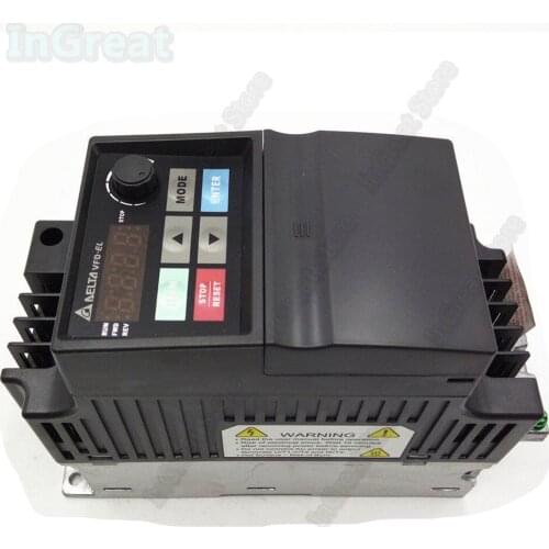 1.5KW Delta 220V 1PH 1500W 2hp 600Hz AC VFD-EL VFD007EL21A Vector Control Drive Inverter Driver VFD EMC Filter For CNC pump