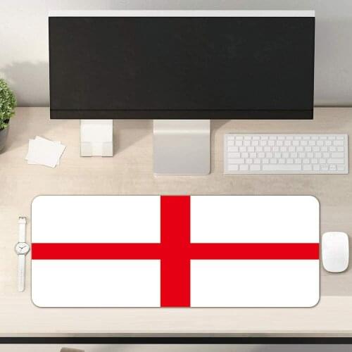 Pu Leather Computer Mouse-pad Game Laptop Mouse Pad Flag Pattern Anti-slip Surface Waterproof Large Mouse Mat