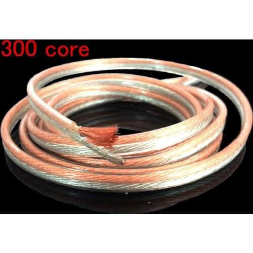 Free Ship 5m/lot 300 Core Professional RCA Cable Oxygen-free Copper Acoustics Wire Gold and Silver Wire horn cable Audio cable