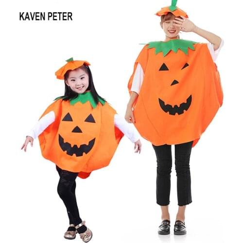Halloween Ball Adult kids Pumpkin Shaped Costume Pumpkin Clothing Set Parent-child Wear family matching clothes