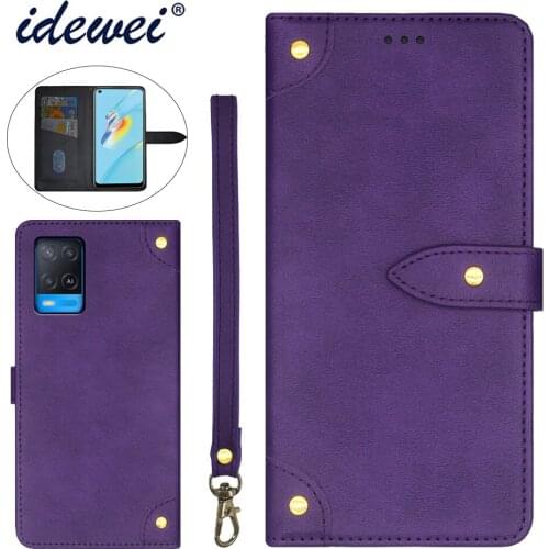 Applicable to OPPO A54 mobile phone case fold bracket function protection leather case phone case funda capa co