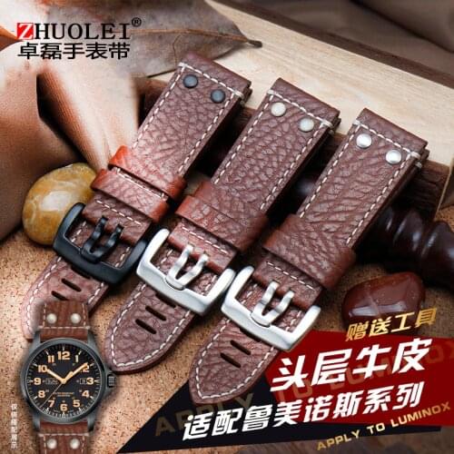 Leather watch strap fit for Diesel and luminox 1922 1924 1925 1922 outdoor sports 26mm for mens Watch