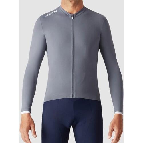 2021 Pro team Spring Summer Long Sleeve Cycling Jersey Top Quality Bicycle Racing Jersey Black/navy/gray cycling gear