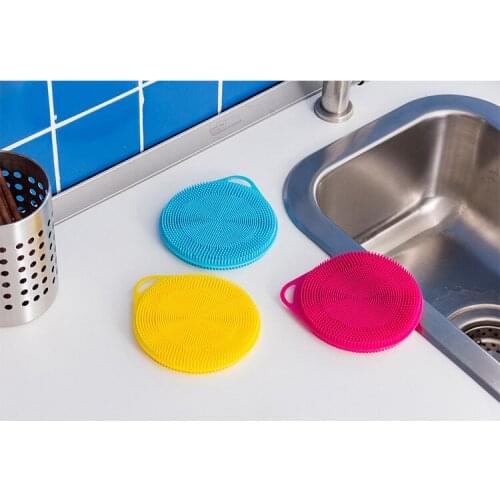 Multifunction Silicone Bowl Cleaning Brush, Bowl Cleaning Brush, Silicone Scouring Pad Dishwashing Sponge, Kitchen Pot Washing