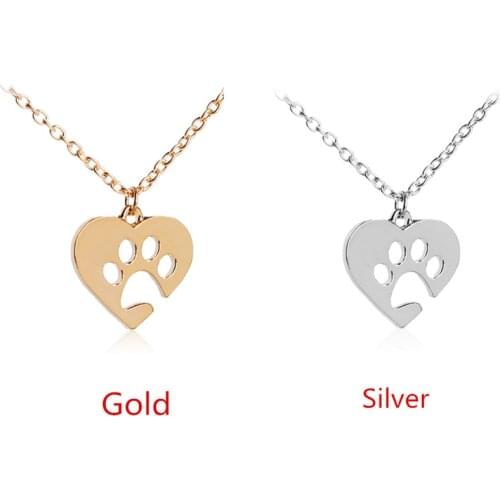 Fashion Simple Necklace Hollow Pet Claw Pendant Necklace Alloy Jewelry Wholesale 12pcs/lot Gold Silver Color Options
