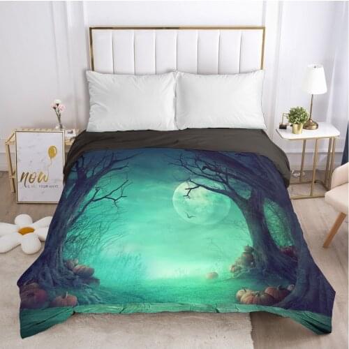 Cartoon Hallowmas Childrens Duvet cover Quilt/Blanket/Comfortable Case Bedding for kids baby boy girls 140x200 for Home green