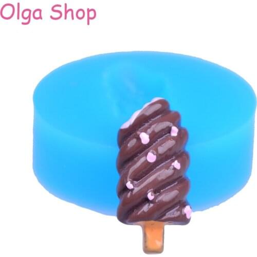 XYL101 21mm Bitten Ice Cream Bar Silicone Mold - Popsicle Mould Fondant, Cake Decoration Craft, Baking Tools, Resin, Clay