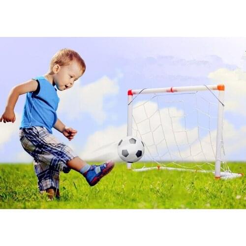Foldable Mini Plastic Football Gate Net Goal Gate Portable Soccer Ball Practice Gate Football Games for Kids