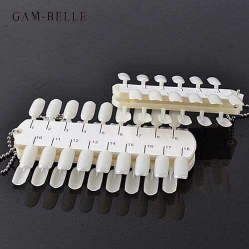 GAM-BELLE Nail Tips Practice Display Stands Nature DIY False Nail Art Gel Color Chart Display Design Tools Manicure Tools