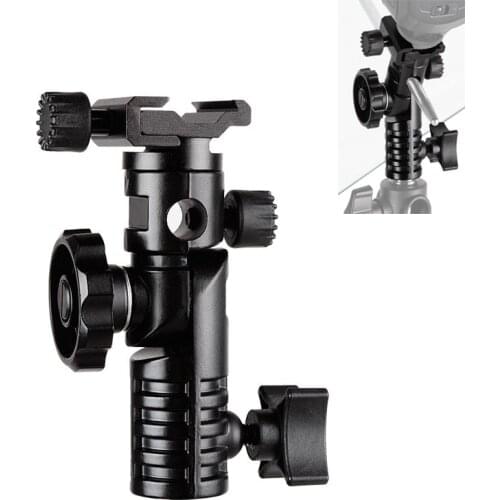 HPUSN Universal Metal Mount Flash Hot Shoe Adapter 1/4' & 3/8' Screw for Trigger Umbrella Holder Swivel Light Stand Bracket L2