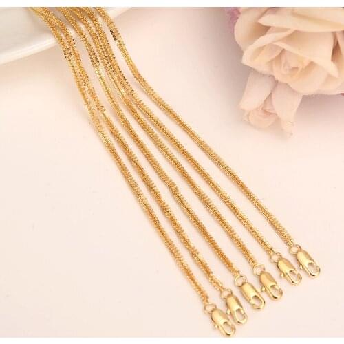 Bangrui 50cm Ethiopian Necklace Women Gold Color Africa Chain Necklace Jewelry Eritrea Ethiopia Chain Necklaces
