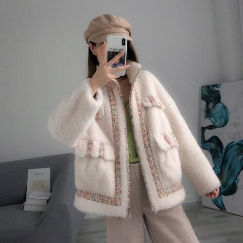 Real Fur Coat Women Sheep Shearling 100% Wool Jacket Korean Elagant Autumn Winter Coat Women Clothes 2020 B9R1607 YY1669