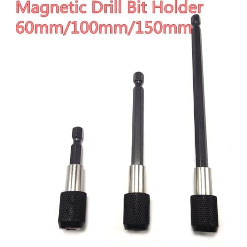 1PC Magnetic 1/4inch Hex Shank Quick Release Screwdriver Extension Bit Holder Connection Rod Adapter Sleeve 60mm/100mm/150mm