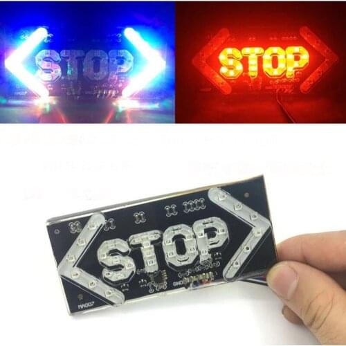1PC LED Motorcycle Light Flash STOP Brake Turn Signal Driving Taillight Indicator Lamp Warning Day Motorbike Accessories
