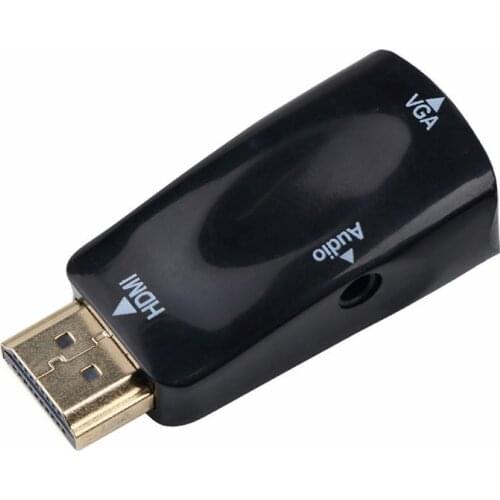 1Pcs Universal HDMI to VGA Adapter Male to Female HD 1080P Audio No Need Of Setting Cable Converter For PC Laptop