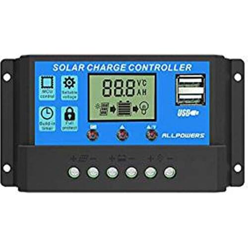 10-100a LCD solar controller 12v24v solar automatic identification controller mini controller rgb controller