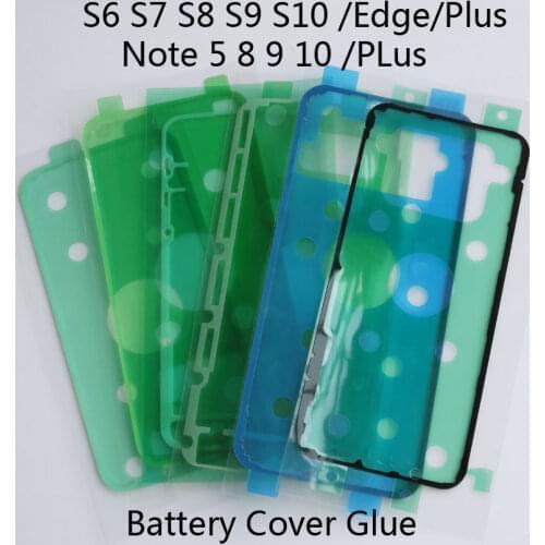 10Pcs Original For Samsung Galaxy S6 S7 S8 S9 Edge Plus Note 5 8 9 10 Plus Waterproof Back Battery Cover Glue Adhesive Sticker