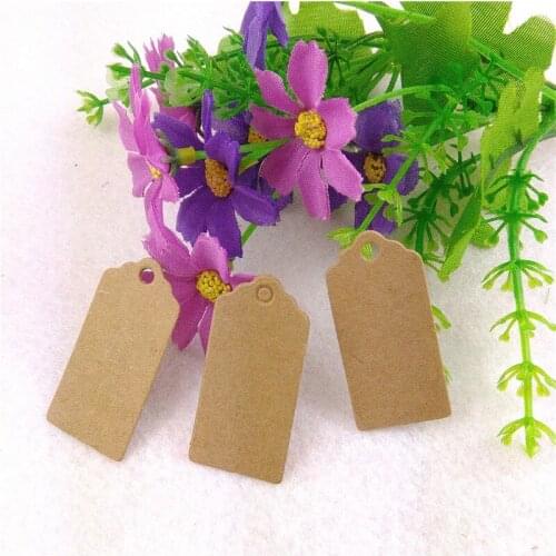 100Pcs White Retangle Lace Scallop Tags With 100Pcs Strings Blank Jewelry Hang Tag For Jewelry Boxes Handmade Accept Custom Logo