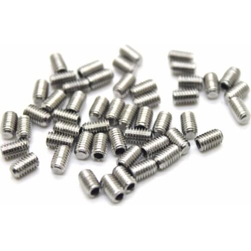 100Pcs M3 M4 304 Stainless Steel Metric Thread Surfboard Fin Screws Inner Hex Socket Head Cup Point Screw