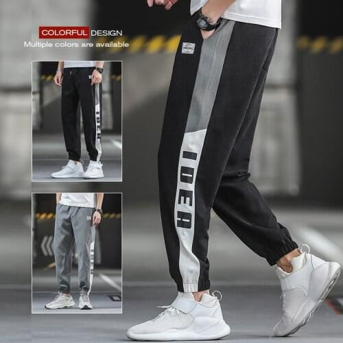 2021 Bottom Men Fitness Sweatpants Male Gyms Bodybuilding Workout Cotton Trousers Casual Jogger Sportswear Pencil Pants Overalls