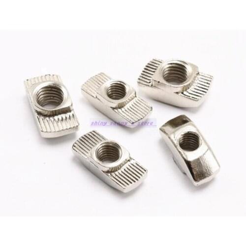 30series M3/M4/M5/M6 Hammer Nut Aluminum Connector T Fastener Sliding Nut Nickel Plated Carbon Steel for 3030 Aluminum Profile