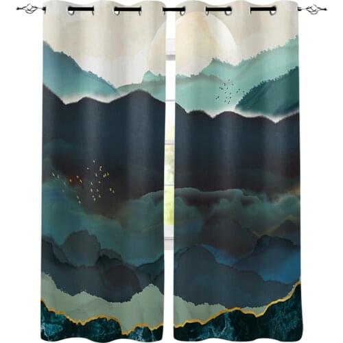 Watercolor Moon Green Window Treatments Curtains Valance Curtain Rod Bathroom Kitchen Kids Window Treatment Valances Girls