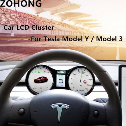 Car LCD Cluster instrument multimedia dashboard for Tesla Model 3/Model Y retrofit Head-up LCD digital display panel instrument