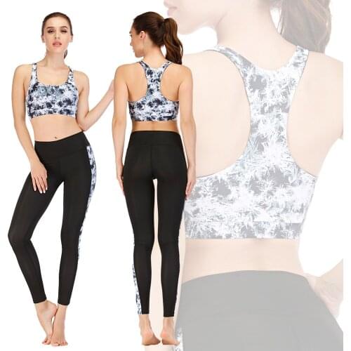 Fitness Pant Sports Bra Yoga Suit Gym Clothing Gym Leggings+Cropped Vest Sport Suit Women Running Pants Tracksuit Active Wear