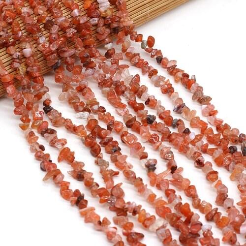 Natural Stone Beads Irregular Gravel Red Agates Isolation Bead For Jewelry Making DIY Necklace Bracelet Accessory
