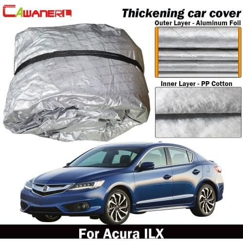 Cawanerl For Acura ILX Thick Cotton Car Cover Outdoor Sun Shield Rain Snow Hail Protect Waterproof Cover Dust Proof